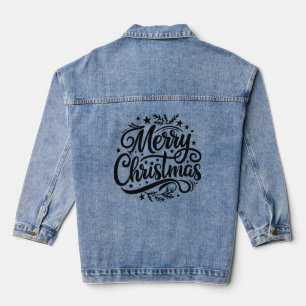 Vintag frohe Weihnachten - Festlich und elegant Jeansjacke
