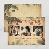 Vintag Frohe Weihnachten Foto (Vorne/Hinten)