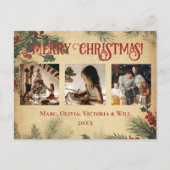 Vintag Frohe Weihnachten Foto (Vorderseite)