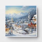 Vintag frohe Weihnachten Fotoplatte (Vorderseite)