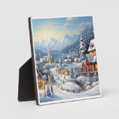 Vintag frohe Weihnachten Fotoplatte (Vorderseite)