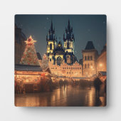 Vintag frohe Weihnachten Fotoplatte (Vorderseite)