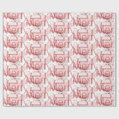 Vintag frohe Weihnachten Geschenkpapier (Flach)