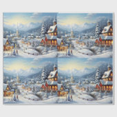 Vintag frohe Weihnachten Geschenkpapier (Flach)