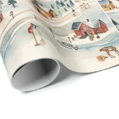 Vintag frohe Weihnachten Geschenkpapier (Rolleneckpunkt)