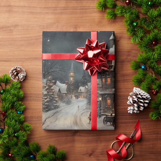 Vintag frohe Weihnachten Geschenkpapier (Feiertagsgeschenk)