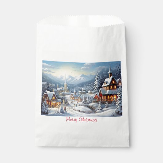 Vintag frohe Weihnachten Geschenktütchen (Vorderseite)