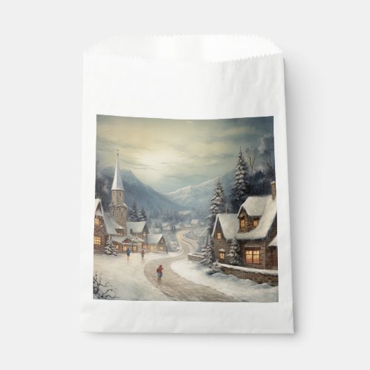 Vintag frohe Weihnachten Geschenktütchen (Vorderseite)