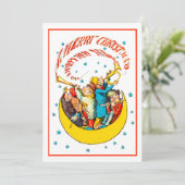 Vintag frohe Weihnachten - Glück im neuen Jahr auf (Stehend Vorderseite)