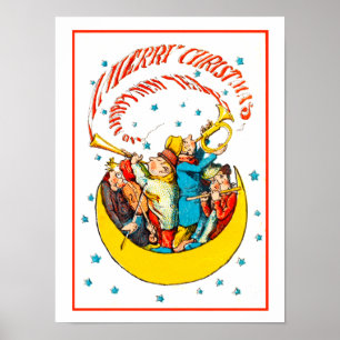 Vintag frohe Weihnachten - Glück im neuen Jahr auf Poster