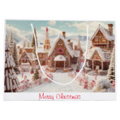 Vintag frohe Weihnachten Große Geschenktüte (Rückseite)