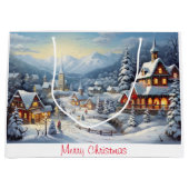 Vintag frohe Weihnachten Große Geschenktüte (Vorderseite)