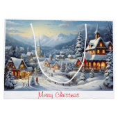 Vintag frohe Weihnachten Große Geschenktüte (Rückseite)