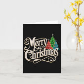 Vintag frohe Weihnachten Karte (Gelbe Blume)