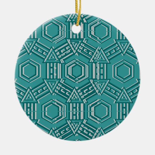 Vintag frohe Weihnachten Keramik Ornament (Vorne)