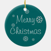 Vintag frohe Weihnachten Keramik Ornament (Hinten)