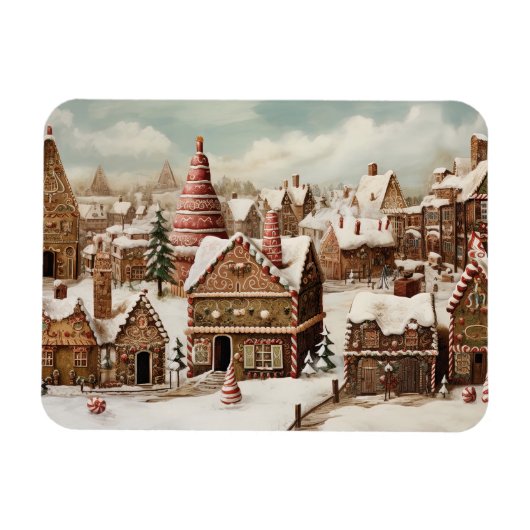 Vintag frohe Weihnachten Magnet (Horizontal)