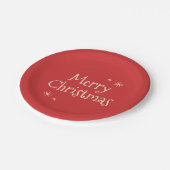 Vintag frohe Weihnachten Niedlich und einfach Pappteller (Schrägansicht)