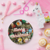 Vintag frohe Weihnachten! Papierteller (Party)