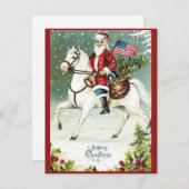 Vintag frohe Weihnachten Patriotic Weihnachtsmann (Vorne/Hinten)