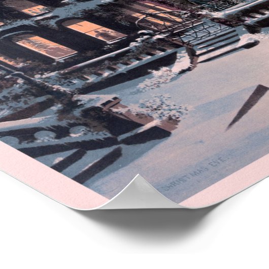 Vintag frohe Weihnachten Poster (Ecke)