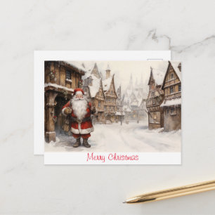 Vintag frohe Weihnachten Postkarte