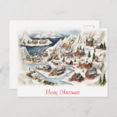 Vintag frohe Weihnachten Postkarte (Vorne/Hinten)