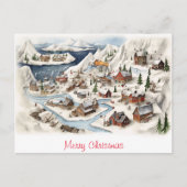 Vintag frohe Weihnachten Postkarte (Vorderseite)