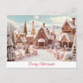 Vintag frohe Weihnachten Postkarte (Vorderseite)