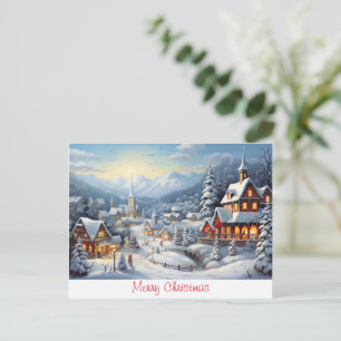 Vintag frohe Weihnachten Postkarte