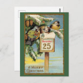 Vintag frohe Weihnachten Postkarte (Vorne/Hinten)