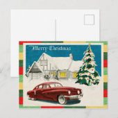 Vintag frohe Weihnachten Postkarte (Vorne/Hinten)
