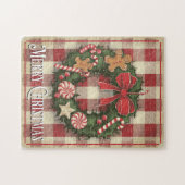 Vintag frohe Weihnachten Puzzle (Horizontal)