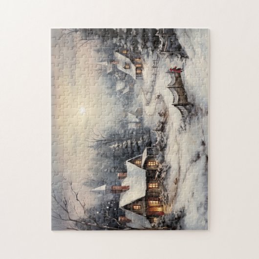 Vintag frohe Weihnachten Puzzle (Vertikal)