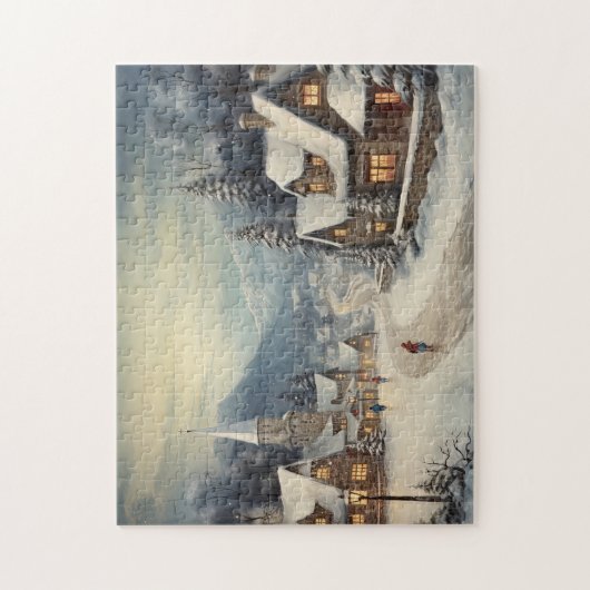 Vintag frohe Weihnachten Puzzle (Vertikal)