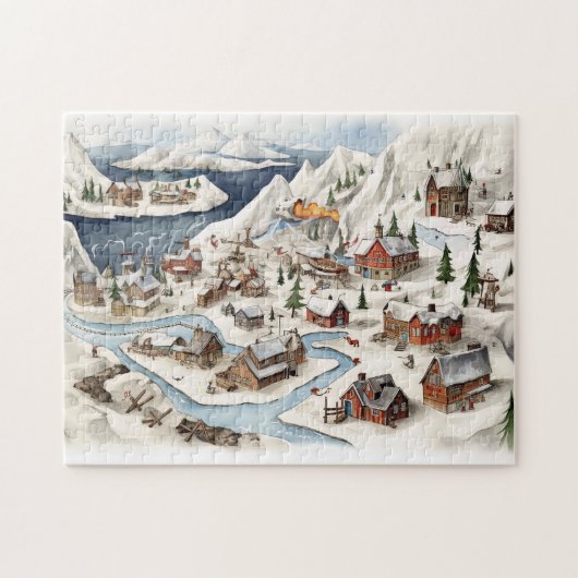 Vintag frohe Weihnachten Puzzle (Horizontal)