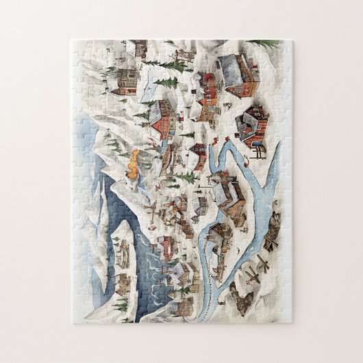 Vintag frohe Weihnachten Puzzle (Vertikal)