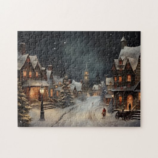 Vintag frohe Weihnachten Puzzle (Horizontal)