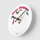 Vintag frohe Weihnachten Runde Wanduhr (Winkel)