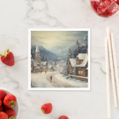 Vintag frohe Weihnachten Serviette (Beispiel)