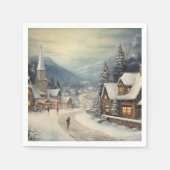 Vintag frohe Weihnachten Serviette (Vorderseite)