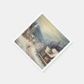 Vintag frohe Weihnachten Serviette (Ecke)