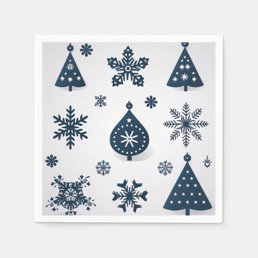 Vintag frohe Weihnachten Serviette (Vorderseite)