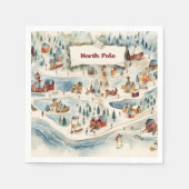 Vintag frohe Weihnachten Serviette (Vorderseite)