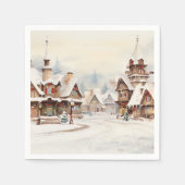 Vintag frohe Weihnachten Serviette (Vorderseite)