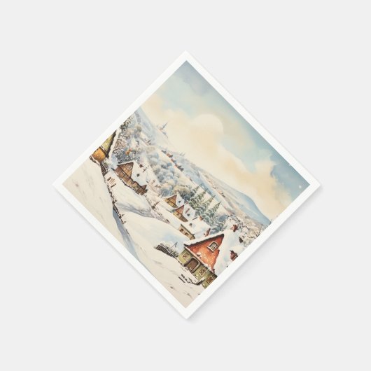 Vintag frohe Weihnachten Serviette (Ecke)