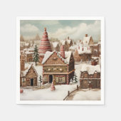 Vintag frohe Weihnachten Serviette (Vorderseite)