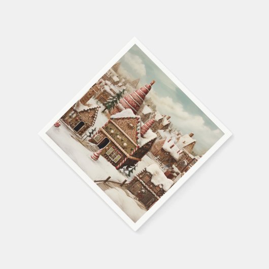 Vintag frohe Weihnachten Serviette (Ecke)