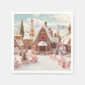 Vintag frohe Weihnachten Serviette (Vorderseite)