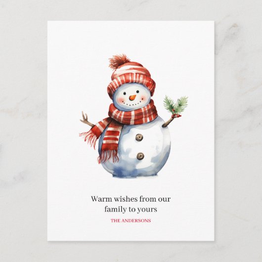 Vintag frohe Weihnachten & Snowmen (Vorderseite)